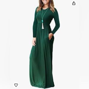 Green maxi dress